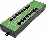 Conexpro Gigabit active PoE panel metal, 8 ports, 802.3af/at