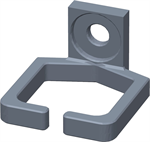 Conexpro kit of 4 rackmount plastic cable management ring 37 x 39mm, gray