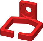 Conexpro kit of 4 rackmount plastic cable management ring 37 x 39mm, red