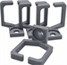 Conexpro kit of 4 rackmount plastic cable management ring 37 x 39mm, blue
