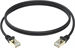 Conexpro slim patch cable STP, CAT6A, 0.25m, black
