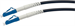 Conexpro fiber optic outdoor patch cord, LCupc/LCupc, Simplex, Singlemode, 10m