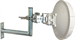 Wall-mounted antenna bracket "L", length 25cm, height 20cm, diameter 32mm